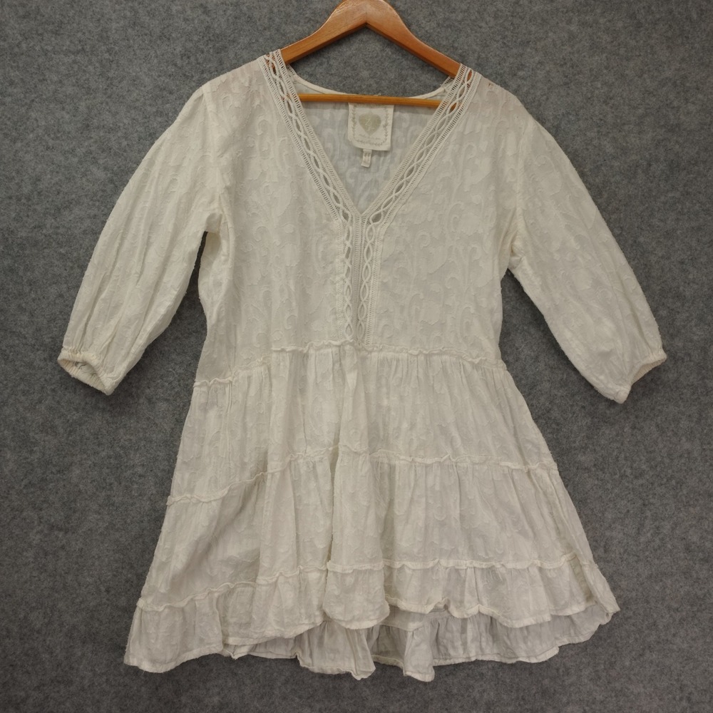 Coastal fairy Babydoll Shift Dress Womens S Tiered Boho Cover Up Z&L Europe